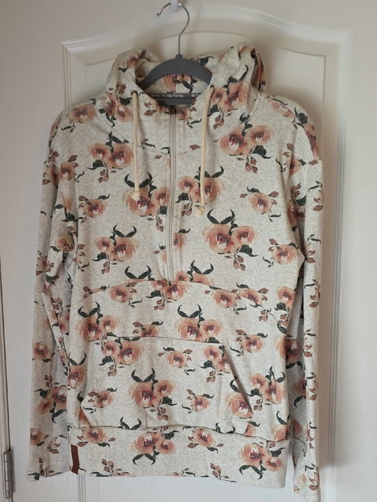 AMPERSAND AVE Tops - Ampersand & Ave Floral Half-Zip Floral Hoodie
